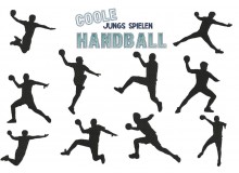 Stickserie - Handball Silhouette